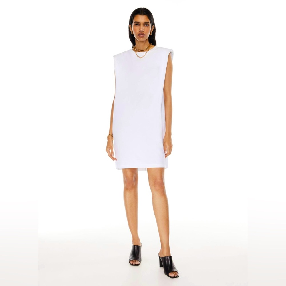 NWT Aritzia Babaton Shoulder Pad Dress XS White